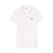 Lacoste Polo Shirts White, Dam
