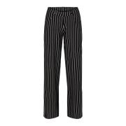 LauRie Straight Trousers Black, Dam