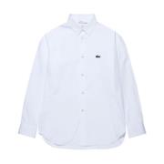 Comme des Garçons Lacoste Logo-Patch Bomullsskjorta White, Herr