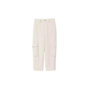 Twinset Tapered Trousers Beige, Dam