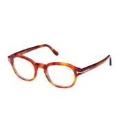 Tom Ford Blue Block Eyewear Frames Blonde Havana Red, Unisex