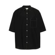 Lemaire Short Sleeve Shirts Black, Herr