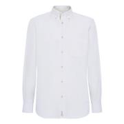 Boggi Milano Regular Fit Ekologisk Oxford Bomullsskjorta White, Herr
