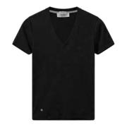 MOS Mosh MMNicole V-Ss Svart T-Shirt Black, Dam