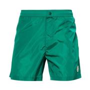 Moncler Grön Nylon Strandbadkläder Green, Herr