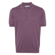 Canali Polo Shirts Purple, Herr
