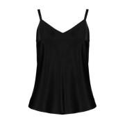 Doris S Sleeveless Tops Black, Dam