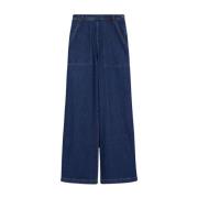 Max Mara Wide Jeans Blue, Dam