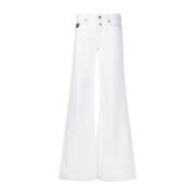 Versace Jeans Couture Flared Jeans White, Dam