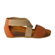Igi&Co Korall läder kil sandal Red, Dam
