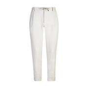 Eleventy Linne Casual Byxor White, Herr