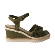 Patrizia Bonfanti Grön läderkil sandal för kvinnor Green, Dam