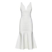 Victoria Beckham Midi Dresses White, Dam