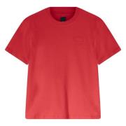 add Bomull Jersey Rund Hals T-shirt Red, Dam