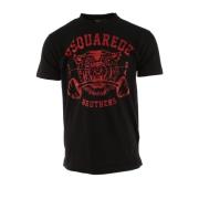 Dsquared2 Herr Svart Cigarette Fit T-shirt Black, Herr