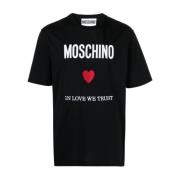 Moschino T-Shirts Black, Herr