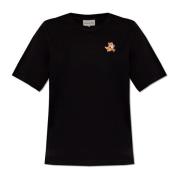 Maison Kitsuné T-shirt med logotyp Black, Dam