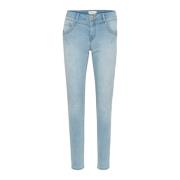 Cream Slim-fit Jeans Blue, Dam