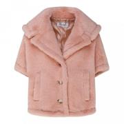 Max Mara Faux Fur &amp; Shearling Jackets Pink, Dam