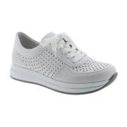 Rieker Eleganta vita sneakers för kvinnor White, Dam
