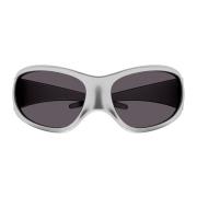 Balenciaga Metalliska Solglasögon för Kvinnor Gray, Dam