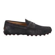 Tod's Bubble Suede Driving Loafers Gray, Herr