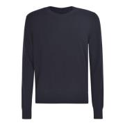 Maison Margiela Blå Cashmere Crew-Neck Jumper Blue, Herr