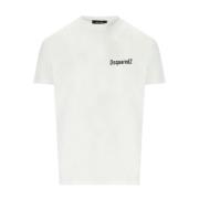 Dsquared2 Cool Fit Vit Logotyp Tryck T-shirt White, Herr