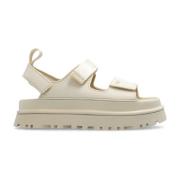 UGG Guldglans plattformsandaler Beige, Dam