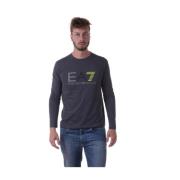 Emporio Armani EA7 Mörkgrå Sportig Prestanda T-shirt Gray, Herr