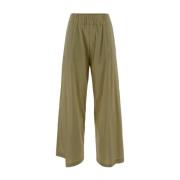 Semicouture Wide Trousers Green, Dam
