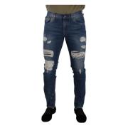 Dolce & Gabbana Slim Fit Denim Jeans Blue, Herr