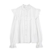 Isabel Marant Vit skjorta med spetsdetaljer White, Dam