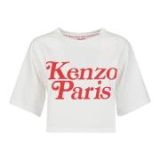 Kenzo Boxy T-shirt i Blanc Casse White, Dam