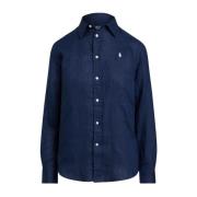 Polo Ralph Lauren Linnesskjorta med avslappnad passform Blue, Dam