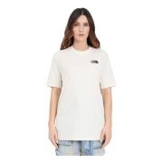 The North Face Oversize Simple Dome T-shirt Beige/Svart White, Dam