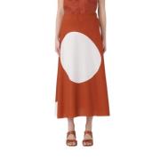 Liviana Conti Midi Skirts Orange, Dam