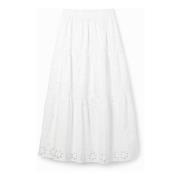 Desigual Maxi Skirts White, Dam