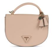 Guess Mini Gizele Handväska med Logoplatta Pink, Dam
