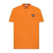 Stone Island Polo shirt med logotyp Orange, Herr