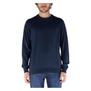 Timberland Bomull Crewneck Sweater Blue, Herr