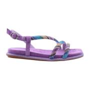 Alma EN Pena Platta Sommarsandaler Purple, Dam