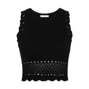 Patrizia Pepe Sleeveless Tops Black, Dam