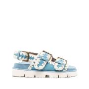 Mou Flat Sandals Blue, Dam