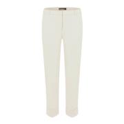 Cambio Cropped Trousers Beige, Dam