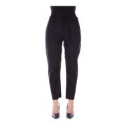 Semicouture Slim-fit Trousers Black, Dam