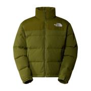 The North Face Skog Oliv Ripstop Nuptse Jacka Green, Herr