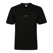 C.p. Company Svart Logo Print Jersey T-shirt Black, Herr