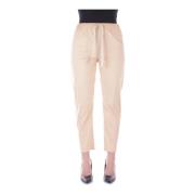 Semicouture Cropped Trousers Beige, Dam