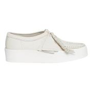 Clarks Laced Shoes White, Dam